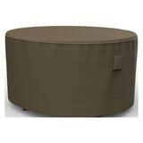 Budge Medium Black and Tan Patio Round Table Cover StormBlockâ„¢ Hillside