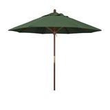 California Umbrella 9 Grove Olefin Push Lift Patio Umbrella in Hunter Green