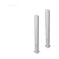 Galvanized Steel Surface Mounts for Vinyl Posts (2 Pack). (30 H X 3 1/4 W)