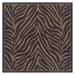 Couristan Recife Zebra Area Rug 7 6 Round Black-Cocoa