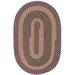 BF92R084X108 Brook Farm - Burgundy 7 x9 Rug 100% Polypropylene - Oval.