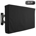Outdoor TV Cover 36 to 38 Inches Universal Weatherproof Protector - Black