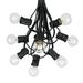 Novelty Lights 100 Foot G30 Outdoor Globe Patio String Lights - Set of 125 G30 Clear Bulbs Black