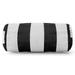 Majestic Home Goods Indoor Outdoor Black Vertical Stripe Round Bolster Decorative Throw Pillow 18.5 in L x 8 in W x 8 in H