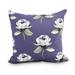 Simply Daisy 16 x 16 Floral Bunch Purple Floral Print Decorative Outdoor Throw Pillow