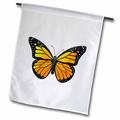 3dRose Orange Monarch Butterfly - Garden Flag 18 by 27-inch