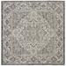 SAFAVIEH Courtyard Joey Traditional Indoor/Outdoor Area Rug 6 7 x 6 7 Square Slate/Grey