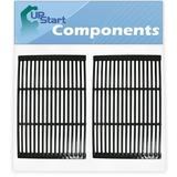 2-Pack BBQ Grill Cooking Grates Replacement Parts for Charbroil 466231203 - Compatible Barbeque Porcelain Enameled Cast Iron Grid 19