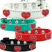 Mirage Pet Products Paw Heart Widget Dog Collar Aqua Size 18