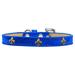 Mirage Pet Bronze Fleur De Lis Widget Dog Collar Blue Ice Cream Size 18