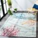 SAFAVIEH Barbados Coral Outdoor Area Rug 6 6 x 9 4 Teal/White