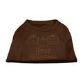 Happy Halloween Rhinestone Shirts Brown XXXL (20)