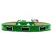 Mirage Pet 633-4 EG12 Black Bone Widget Dog Collar Emerald Green Ice Cream - Size 12