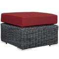 Modway Summon 5 Piece Outdoor Patio SunbrellaÂ® Sectional Set in Canvas Red