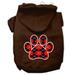 Mirage Pet Argyle Paw Red Screen Print Pet Hoodies Brown Size XXL