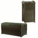 Suncast Trash Hideaway Outdoor Garbage & Outdoor Patio Storage Deck Box Brown