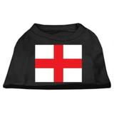St. George s Cross (English Flag) Screen Print Shirt Black Lg (14)