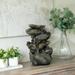 Alpine Corporation 14-Inch Indoor & Outdoor Rainforest Rock Fountain with LED Light