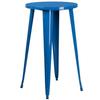Flash Furniture 24 Round Metal Indoor-Outdoor Bar Height Table - 24 W x 24 D x 41 H Blue
