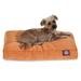 Majestic Pet | Villa Velvet Rectangle Pet Bed For Dogs Removable Cover Orange Medium