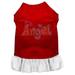 Mirage Pet Technicolor Angel Rhinestone Pet Dress Red with White Sm