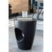 Moe s Home Collection Aylard Contemporary Stone Outdoor Stool in Black