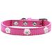 Mirage Pet Products 631-20 BPK12 Light Pink Rose Widget Dog Collar Bright Pink - Size 12
