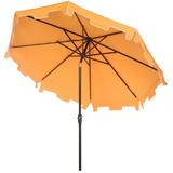 Safavieh Zimmerman 9 Market Crank UV Resistant Umbrella Yellow/White