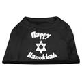 Happy Hanukkah Screen Print Shirt Black Med (12)