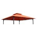 International Caravan Mesa 9 ft. 2-Tiered Vented Outdoor Gazebo Canopy Replacement Top