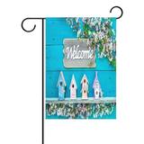 POPCreation Floral Birdhouse Garden Flag Welcome Outdoor Flag Home Party 28x40 inches