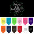 Happy St. Patricks Day Rhinestone Bandana Orange Small