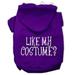 Mirage Pet Products Like my costume? Screen Print Pet Hoodies Purple Size XXXL