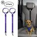 Luxtrada 2 Packs Adjustable Pet Dog Cat Car Seat Belt Safety Leads Vehicle Seatbelt Harness Made from Nylon Fabric (Purple)