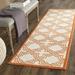 SAFAVIEH Amherst William Geometric Runner Rug Ivory/Orange 2 3 x 7