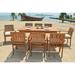 Teak Dining Set:8 Seater 9 Pc -94 Rectangle Table And 8 Stacking Napa Arm Chairs Outdoor Patio Grade-A Teak Wood WholesaleTeak #WMDSNPd