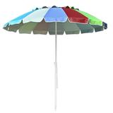 Yescom 8 ft Metal Rainbow Beach Patio Umbrella 16 Rib Tilt Market Umbrella