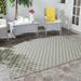 SAFAVIEH Courtyard Hilbert Trellis Indoor/Outdoor Area Rug 8 x 11 Anthracite/Beige