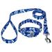 Country Brook PetzÂ® 3/8 inch Royal Blue Hawaiian Martingale Dog Collar and Leash Extra Small