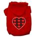 Mirage Pet Argyle Heart Red Screen Print Pet Hoodies Red Size XXL