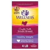 Wellness Complete Health Natural Dry Small Breed Healthy Weight Dog Food Turkey & Rice 4-Pound Bag