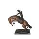 Bronco Buster Bronze Statue by Remington - Size: 9 L x 24 W x 21 H.