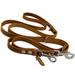 Orange 6 Way European Multifunctional Leather Dog Leash Adjustable Schutzhund Lead 49 -94 Long 3/4 Wide (18 mm)
