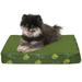 FurHaven Pet Dog Bed | Deluxe Memory Foam Indoor/Outdoor Garden Mattress Pet Bed for Dogs & Cats Jungle Green Small