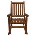 Leigh Country Amber-Log Adult Wood Outdoor Rocker - Brown