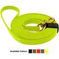 Viper - Biothane K9 Working Dog Leash Waterproof Lead for Tracking Training Schutzhund Odor-Proof Long Line with Solid Brass Snap for Puppy Medium and Large Dogs(Neon YellowW: 3/4 | L: 20 ft)