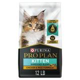 Purina Pro Plan Dry Kitten Food for Kittens Chicken Rice Dry Cat Food 12 lb Bag