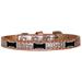 Mirage Pet Products Black Bone Widget Croc Dog Collar Copper Size 12