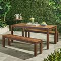 Christopher Knight Home Manila Outdoor 3-pc. Rectangular Acacia Dining Set by