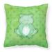 Carolines Treasures BB7388PW1818 Polkadot Frog Watercolor Fabric Decorative Pillow